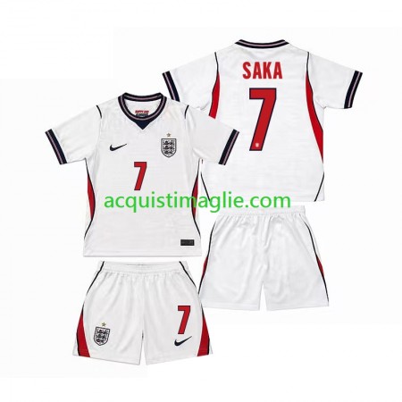 Divisa di Calcio Inghilterra Bukayo Saka 7 Bambino Prima Mondiali 2026